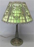 MILLER LAMP CO. CAST IRON SLAG PANEL LAMP