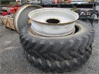 (2)Titan 380/90R46 Tires & Rims