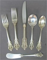 WALLACE STERLING SILVER FLATWARE SERVICE FOR EIGHT