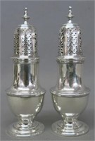 PAIR OF CRICHTON BROS. STERLING SILVER SHAKERS