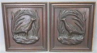 PAIR OF CARVED WALNUT ARCHITECTURAL PANELS