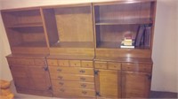 lot of 3 Ethan Allen book cases and books