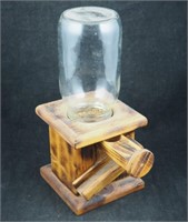 Hand Crafted Wood Quart Gum Ball Machine
