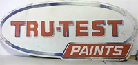 7 by 3 foot tin painted embossed Tru-Test sign