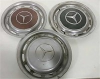 Three misc Mercedes-Benz hubcaps