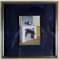 RENE MAGRITTE MOUNTED SURREAL PRINT