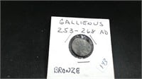 GALLIENUS 253 AD  AE 17MM BRONZE ANCEINT COIN