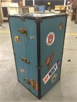 Vintage metal Childs steamer trunk