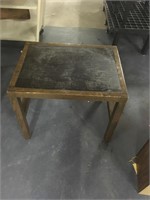 Faux slate & Oak side table