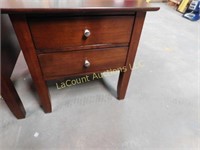 2 drawer end table, 24 x 24 x 24"