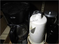 Kitchen - Coffee Pot, percolator, and canisters