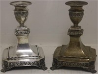 PAIR OF TIFFANY STERLING SILVER CANDLESTICKS,