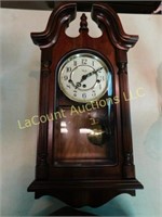 Sligh pendelum wall clock, wood case