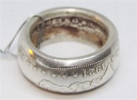 Morgan Silver Dollar Ring Size 12