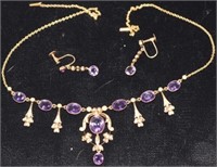 3 PIECE SET TO INCLUDE 10KT. GOLD NECKLACE WITH