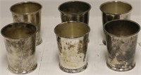 6 STERLING SILVER MINT JULEP CUPS BY S. KIRK &