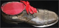 STERLING SILVER PIN CUSHION SHOE, EARLY 20TH C