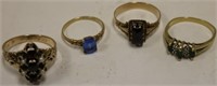 4 GOLD RINGS TO INCLUDE A VICTORIAN 14KT RING