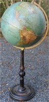 LATE 19TH C GERMAN GLOBE ON TALL STAND, ROTHS