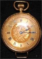 18KT GOLD LEVER SET SWISS LADY'S POCKET WATCH BY