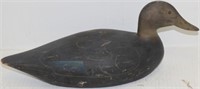 CARVED WOODEN DECOY, MASON BLACK DUCK, ORIGINAL