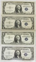 4 UNCIRCULATED SILVER CERTIFICATES