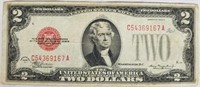 1928 TWO DOLLAR US NOTE    RED SEAL