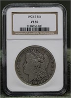 1903 S MORGAN SILVER DOLLAR NGC VF30