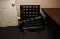 Leather side chair