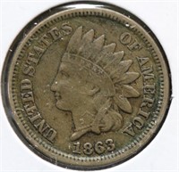 1863 INDIAN HEAD PENNY  VF