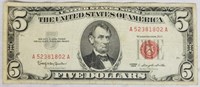 1953 5$ US NOTE RED SEAL