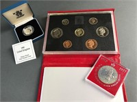 1991 United Kingdom Proof Set & 1990 Silver Coin.