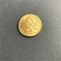 $10 Liberty  gold coin, 1905.