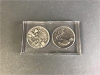 2 Wittnauer Commemorative Sterling coins.