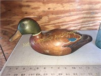 Carved painted wooden duck Decoy