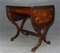 19THC. INLAID MARQUETRY SOFA TABLE