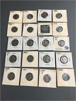 Collection of 20 Jefferson Nickels.