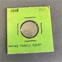 1865 3 cent nickel.