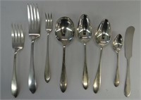 74 PCS. PURITAN PATTERN STERLING FLATWARE