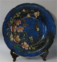 HAND PAINTED 16" DIAM CHARGER, PROB. FRENCH 19THC.