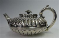 19THC. ENGLISH STERLING SILVER TEAPOT