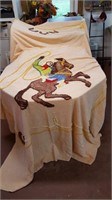 Vintage Chenille Western Cowboy On A Horse