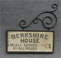 "BERKSHIRE HOUSE" DOUBLE SIDED WOODEN SIGN