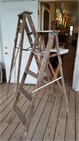 Wood Ladders (2) 6' & 5'
