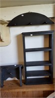 Black Shelf Unit, Shelf with Peg, Board with Pegs