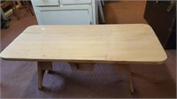 Handcrafted Unfinished Oak Coffee Table
