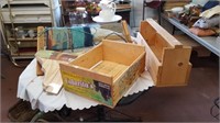 New Pine Shelf Brackets; Wood Crate; Wood Tool Box