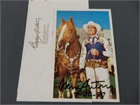 Gene Autry Signed Post Card