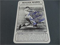 Roger Maris Signed Photo