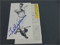 Ted Williams Autographed Post Card